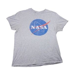 GAP NASA Graphic T-Shirt Mens L Gray Good Short Sleeve Space Logo Tee